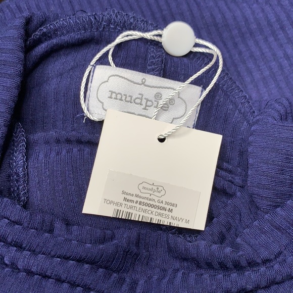 NWT Mud Pie Topher Navy Turtleneck Dress - Picture 5 of 8